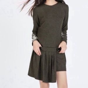 ZARA Olive Green Asymmetric Wrap Dress